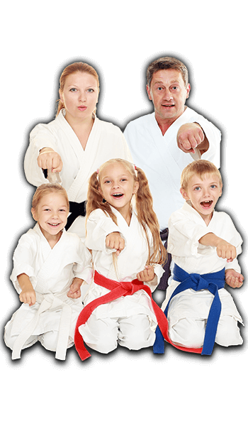 Martial Arts Lessons for Families in Pickering ON - Sitting Group Family Banner